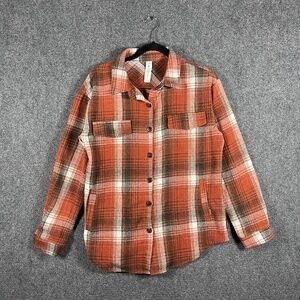 Blooming Jelly Plaid Button Down Long Sleeve Shirt Womens Size Medium #1599